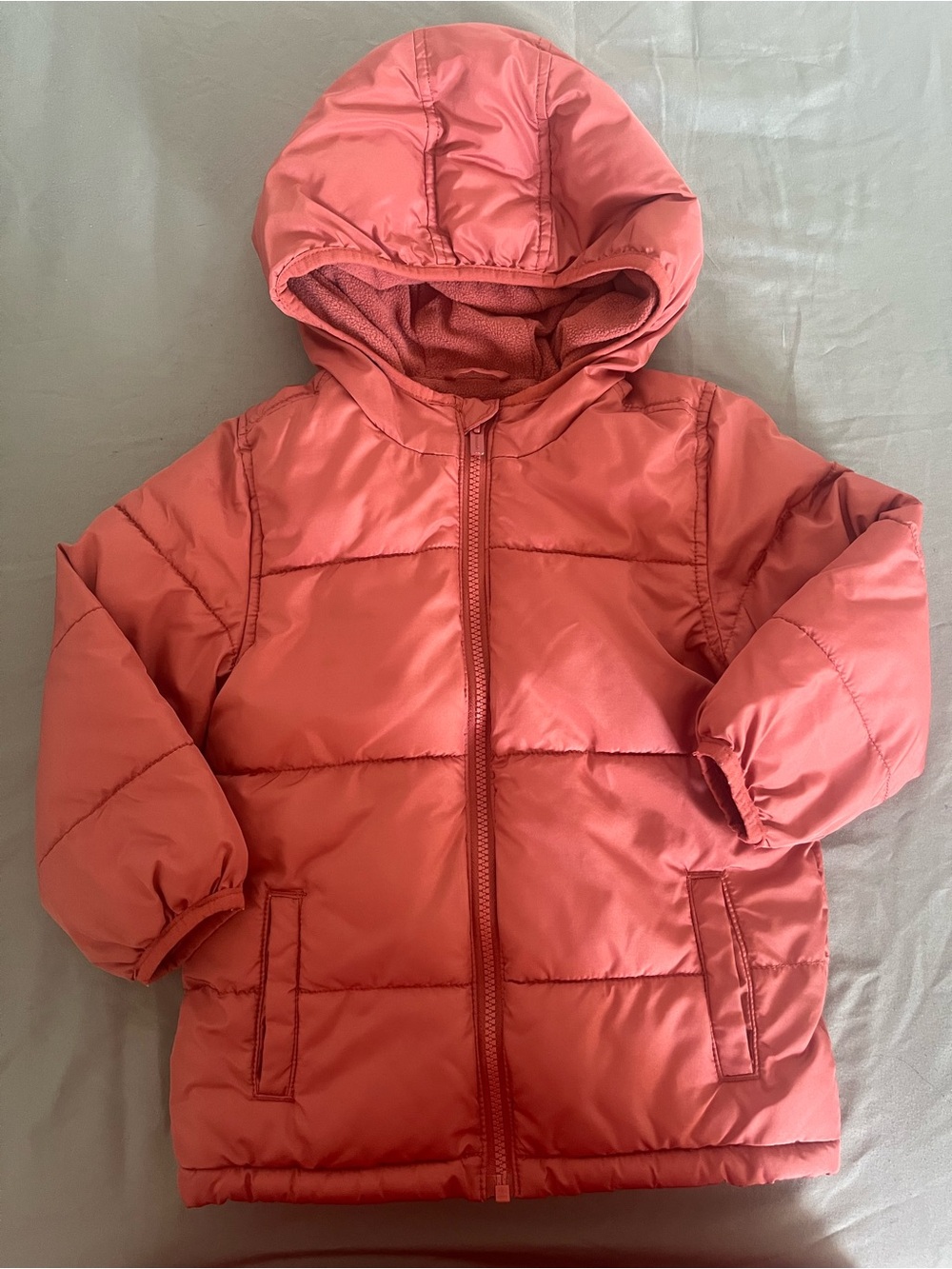 Old Navy Coral Hooded Puffer Jacket